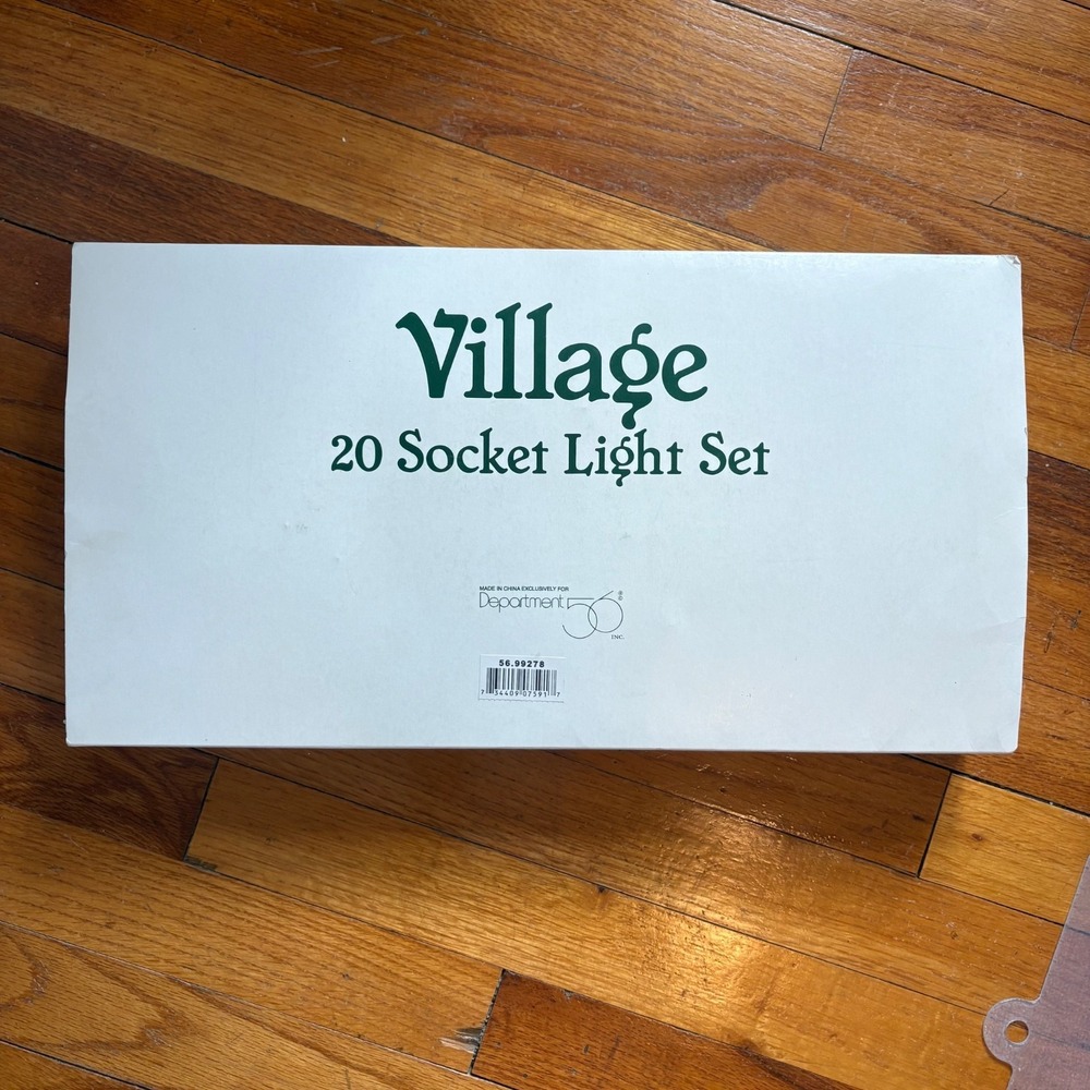 Department 56 Village 20 Socket Light Set White 99278 Holiday Works